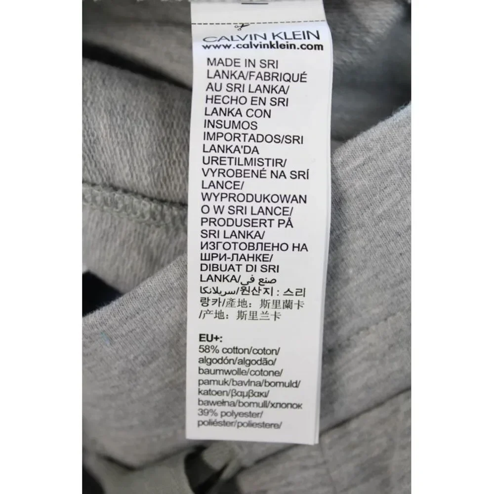 Calvin Klein Sleepwear Womens Pajama Sweat Pants Gray Cotton Size Small